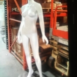 Mannequin with egg shape face in white