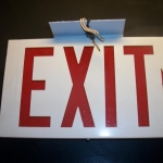 Exit sign box lit